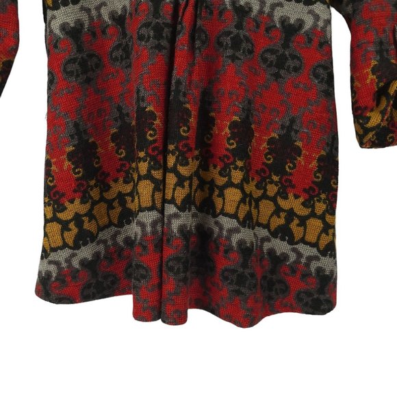 Luii Button Front Cardigan Womens M Wool Blend Slit Pockets Tab Half Sleeve - Picture 14 of 16